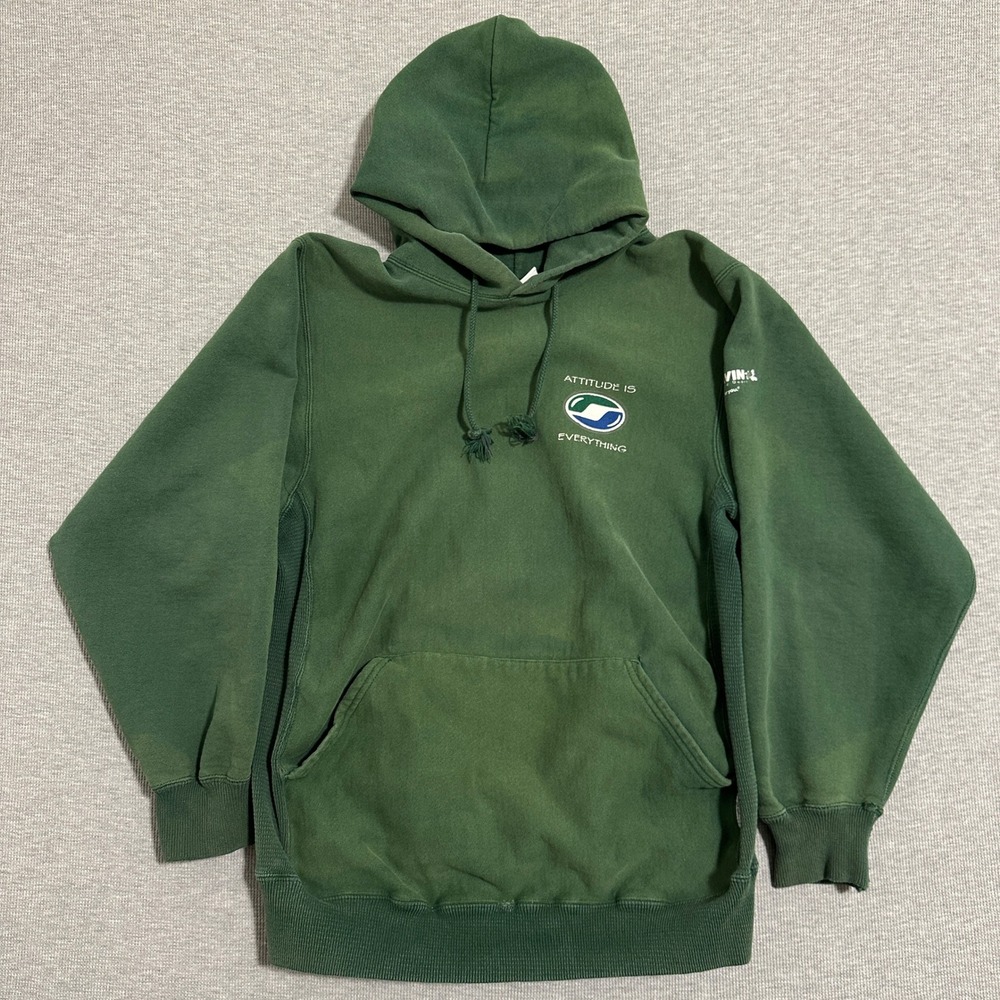 Vintage Kellsport Hoodie Green Made in USA Shepley Cape Cod Heavy Mens Large